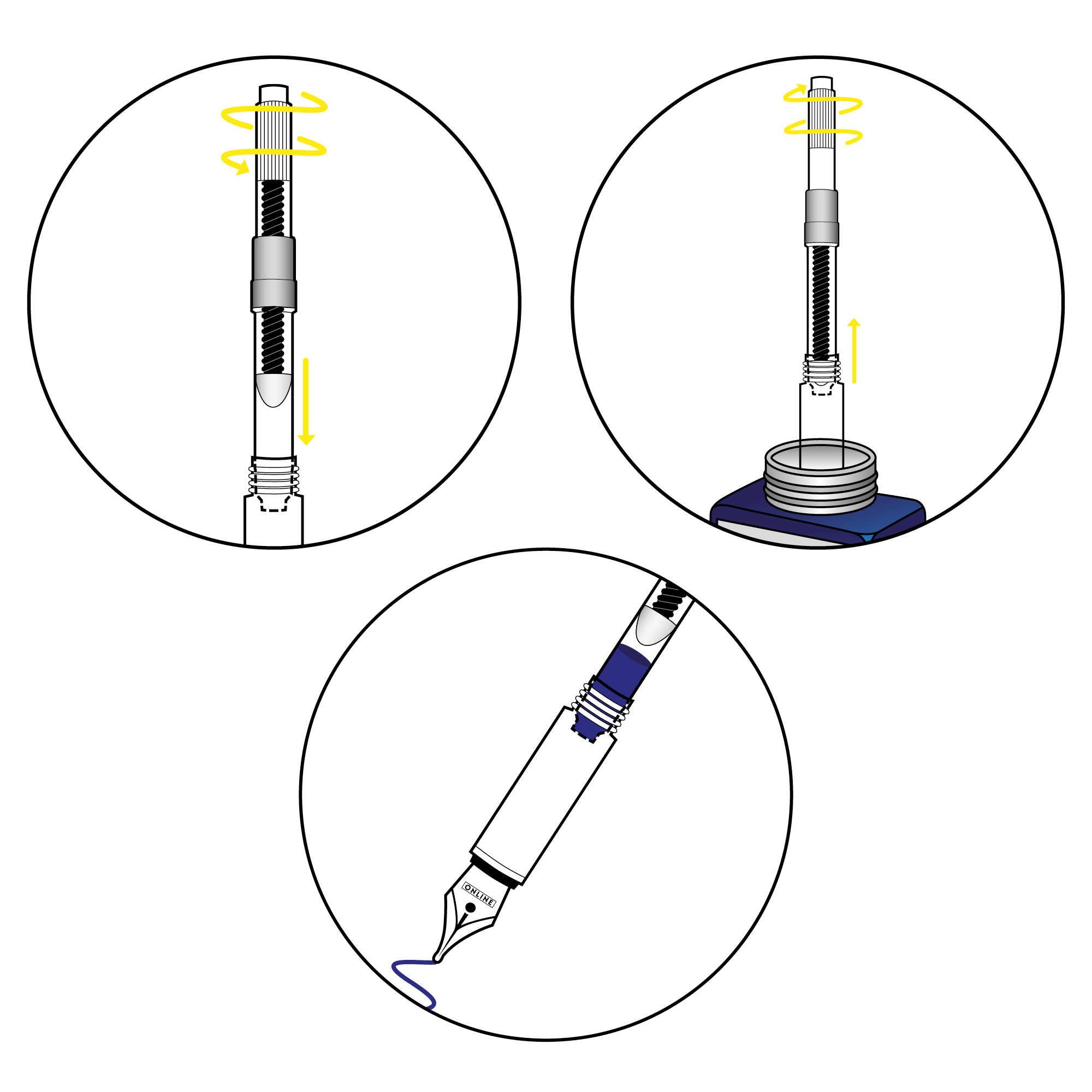 Converter for Standard Fountain Pen Systems in Tag Bag