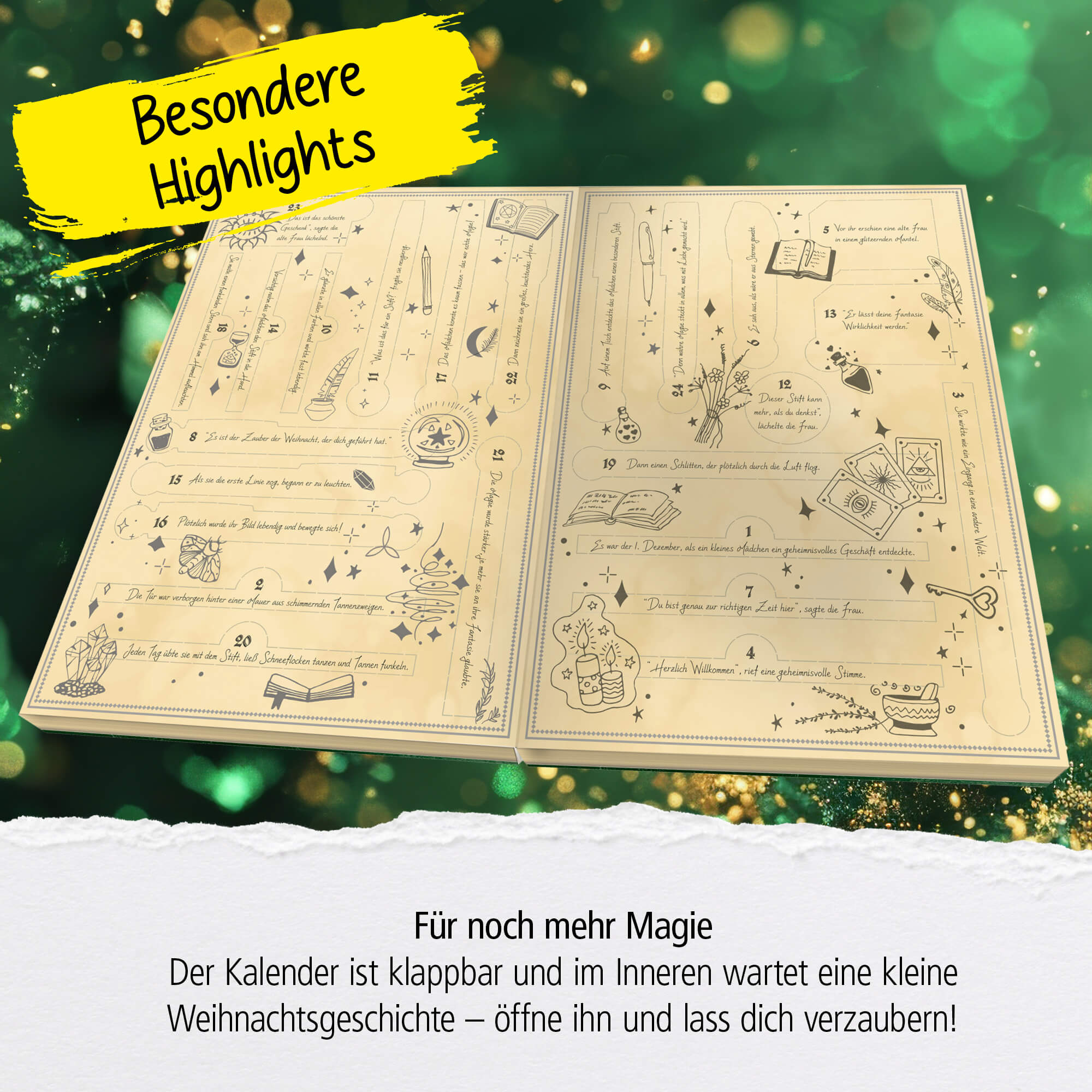 Kalender ausgeklappt