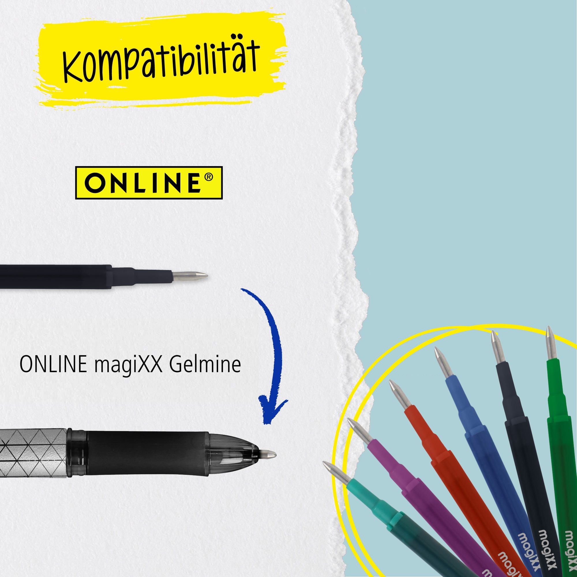 erasable gel-pen ONLINE magiXX Classic lilac, pack of 6