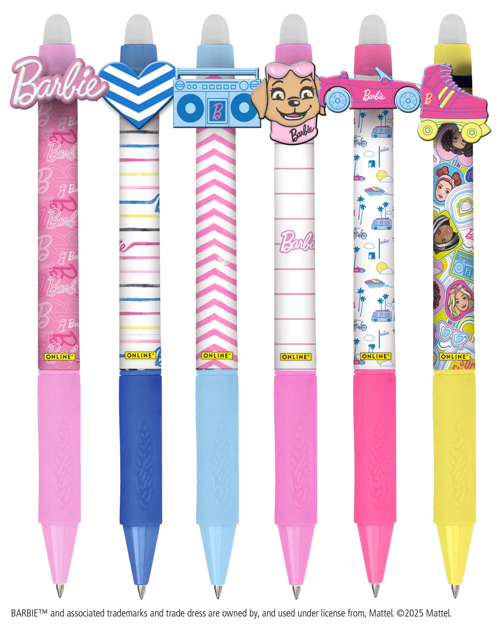 Erasable Gel Pens ONLINE magiXX Fun Barbie Edition, 6-pack, limited edition
