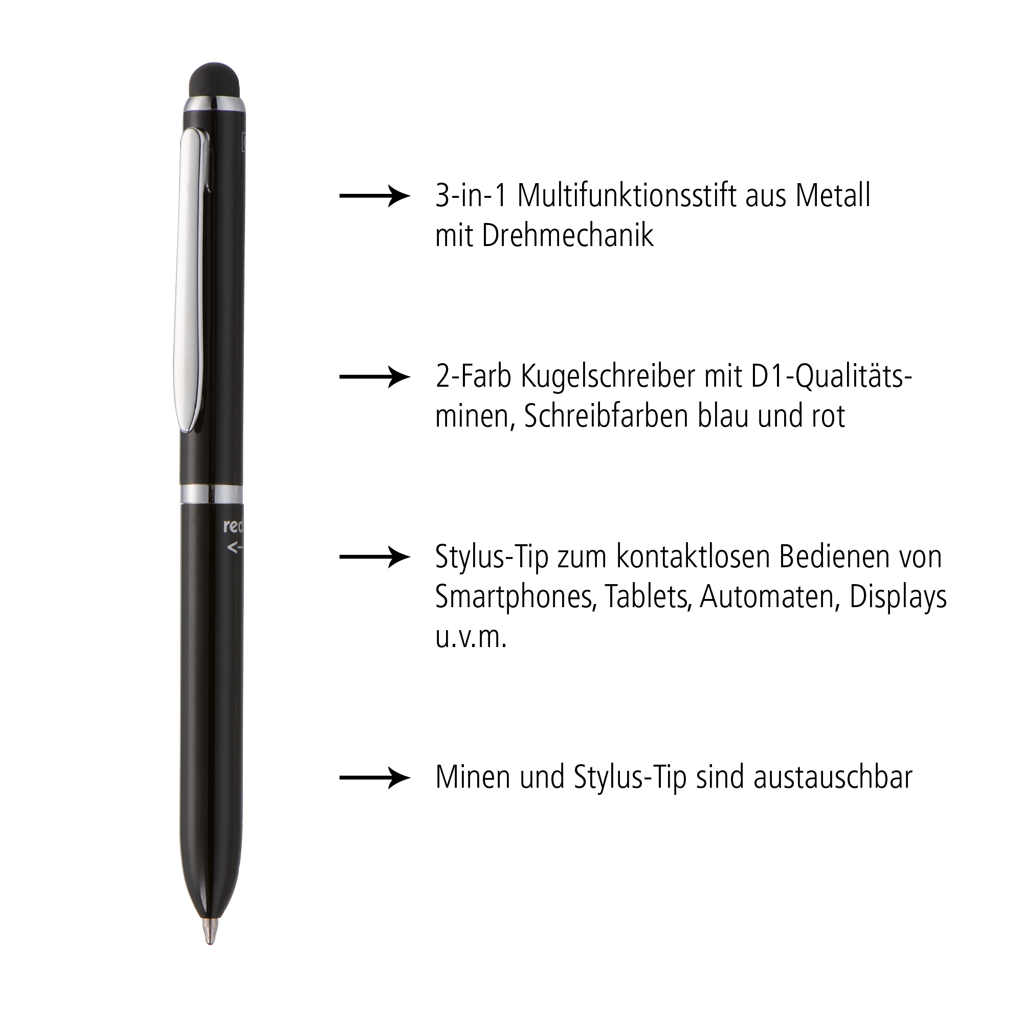 Ballpen 3-in-1 Multi Touch Pen