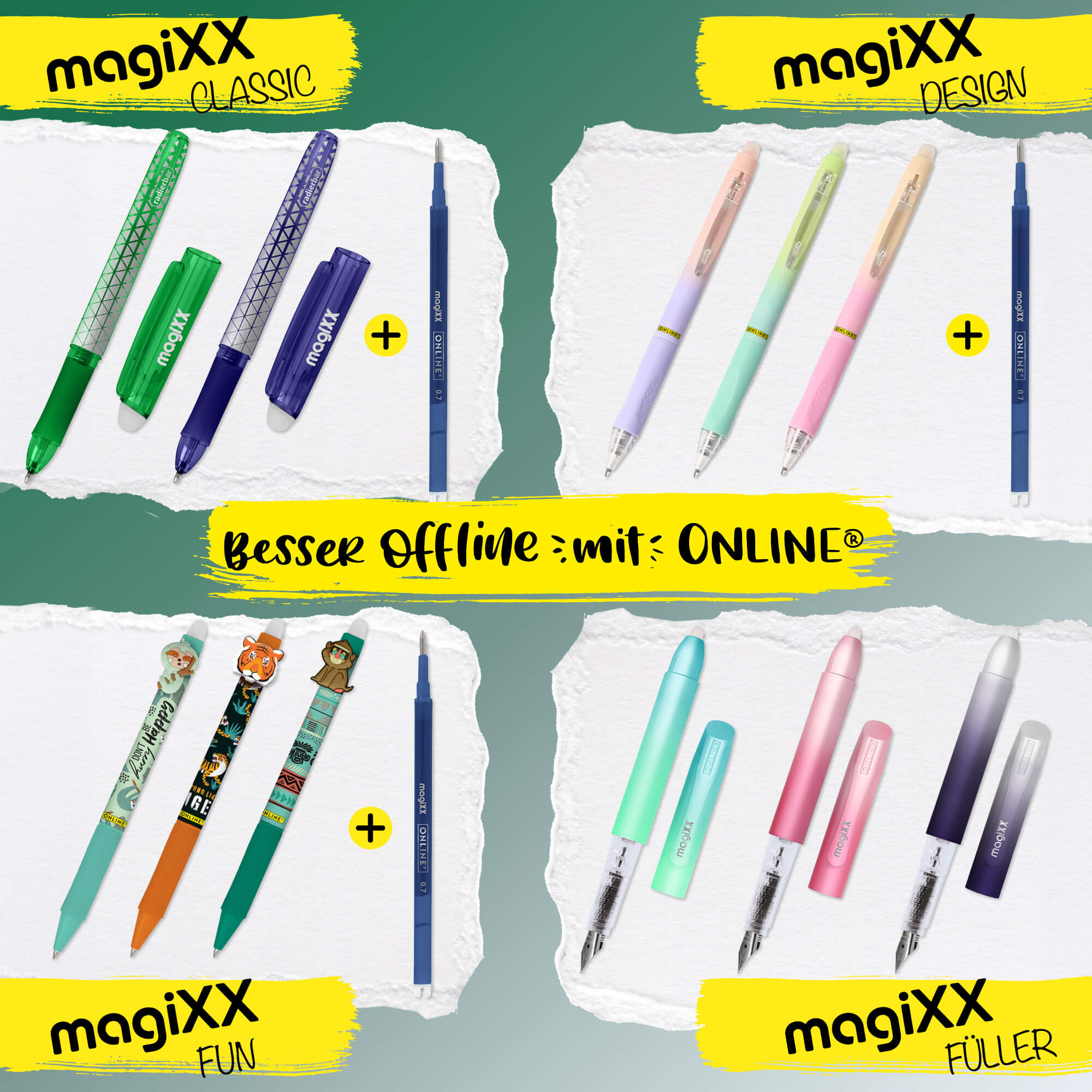 6er Pack Gelpen magiXX Fun Germany