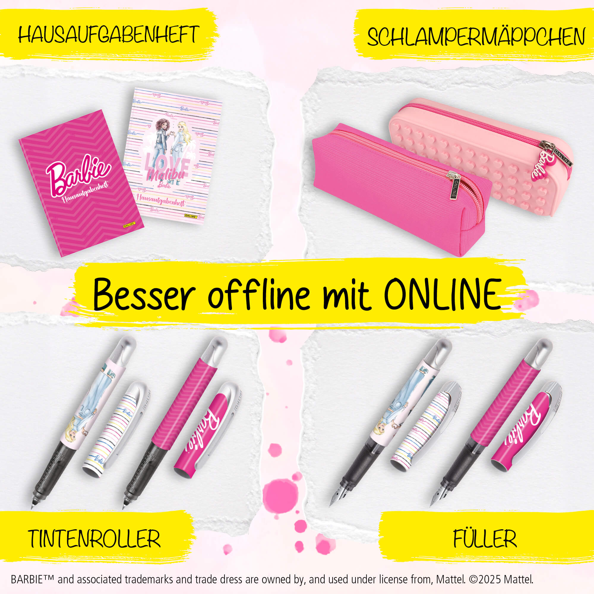 Verschiedene Produkte im Barbie Design