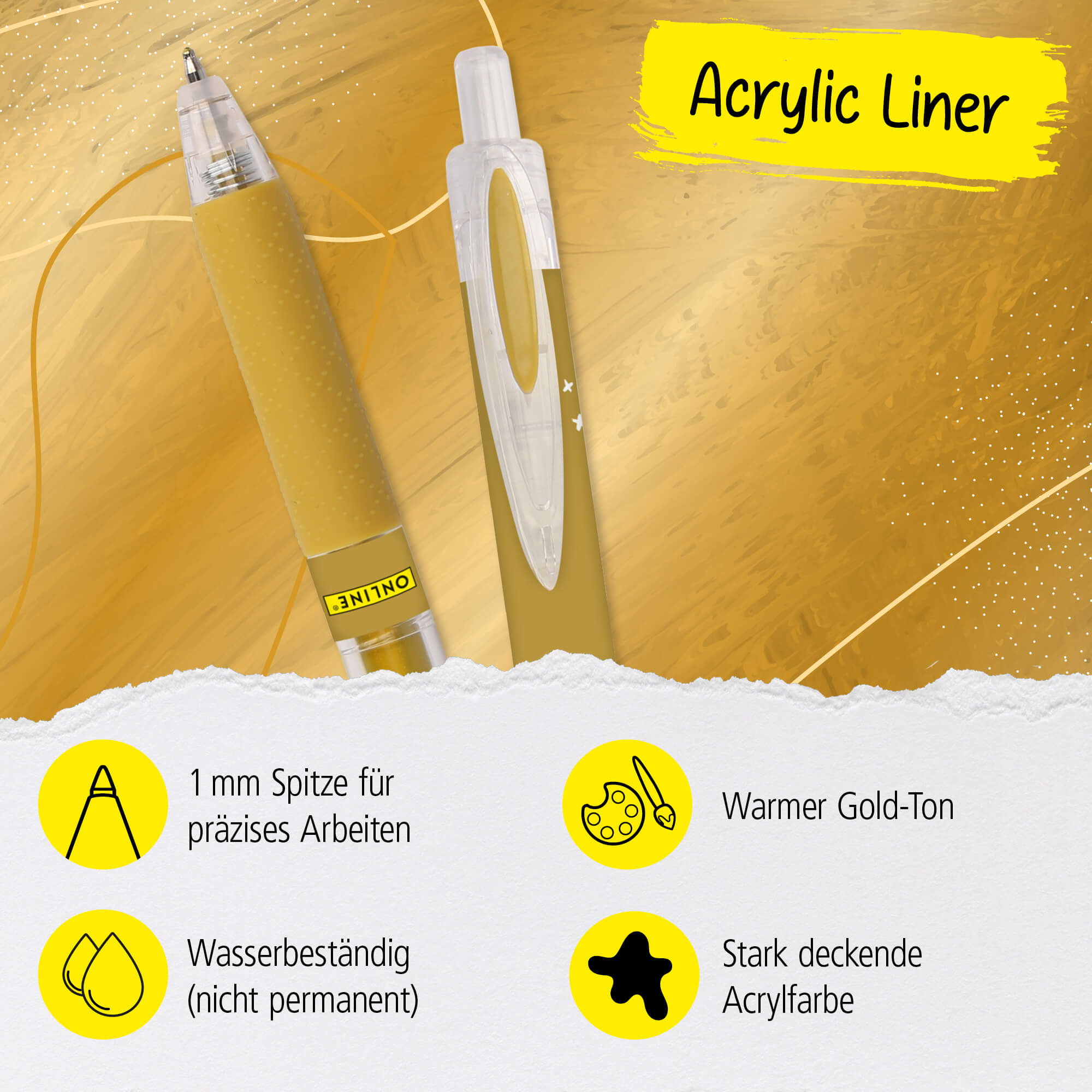 Acrylic Liner Gold