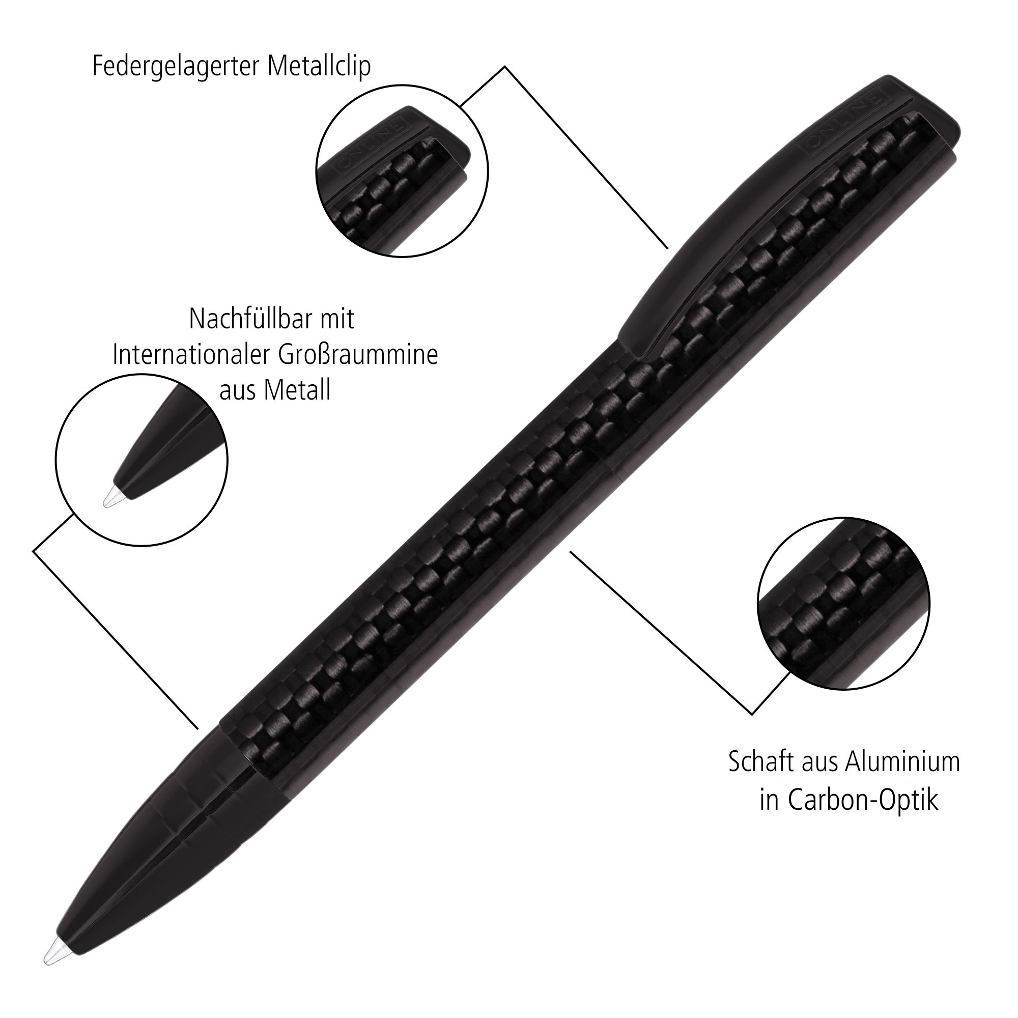 Ball Pen Vision Carbon black