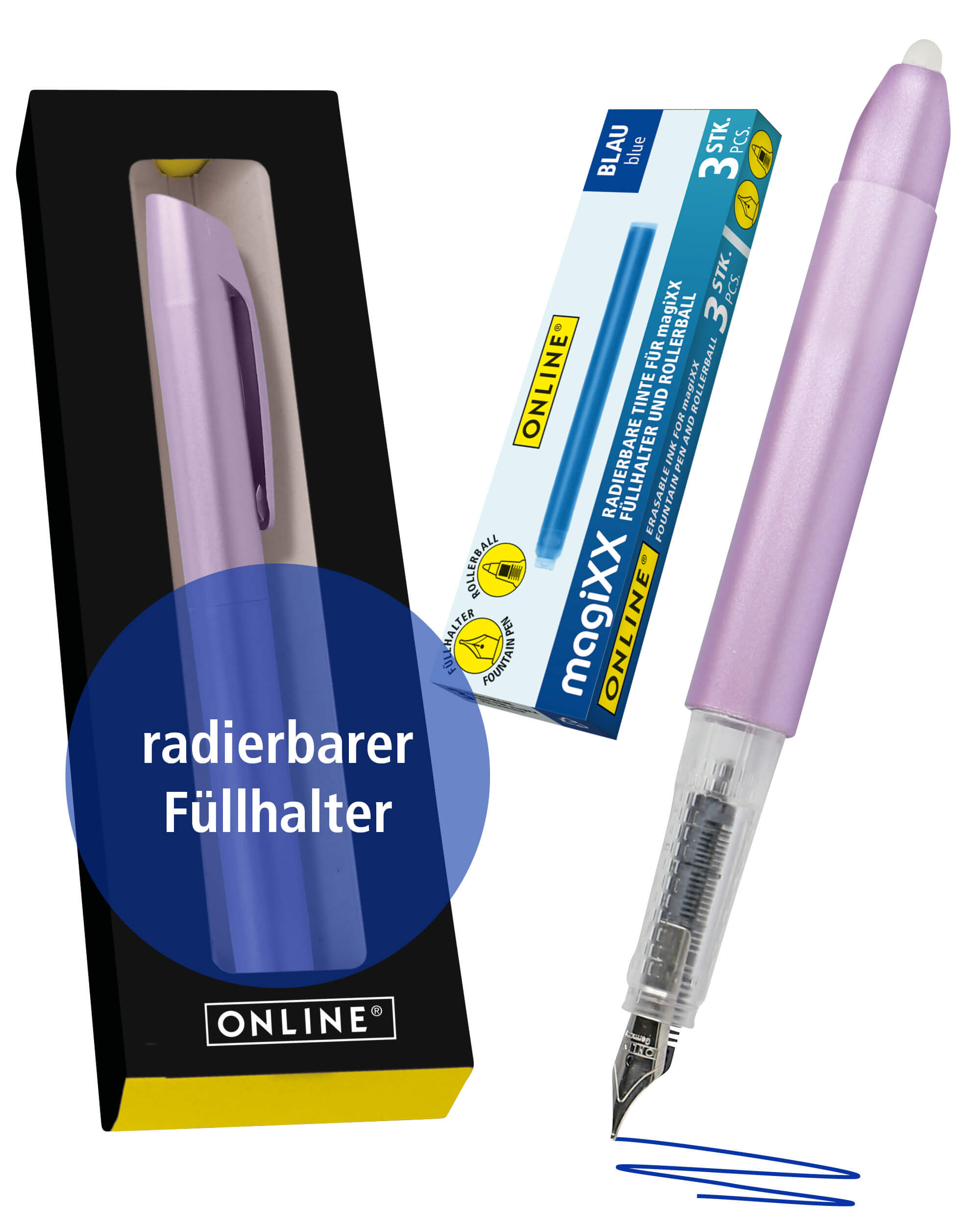 Radierbarer Füller magiXX Metallic Lilac